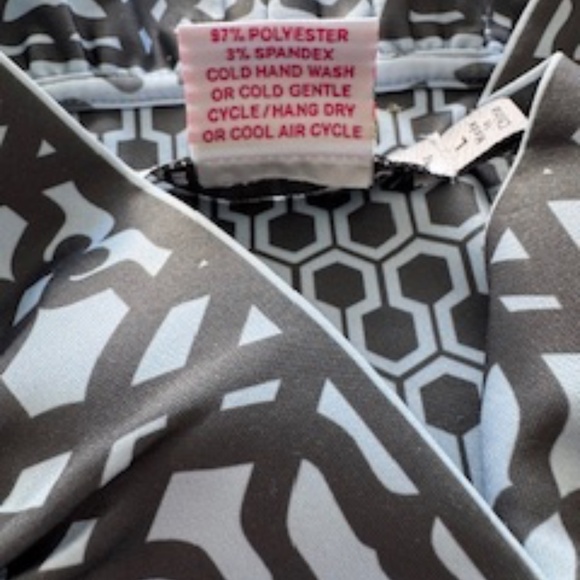 Gretchen Scott Jersey Ruffle Neck Blue Mini Dress - L (US 10) - Picture 7 of 7